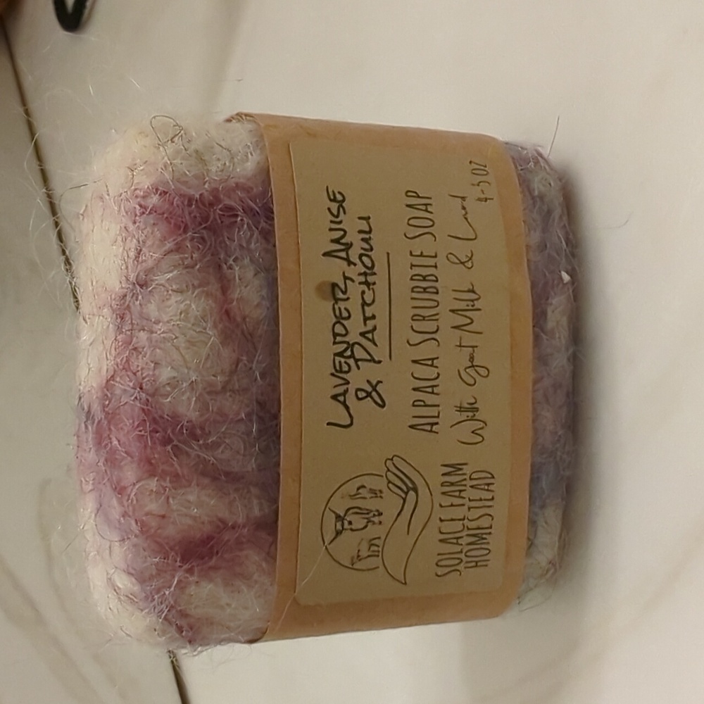 Alpaca Scrubbie Lavender & Anise Soap